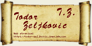 Todor Zeljković vizit kartica